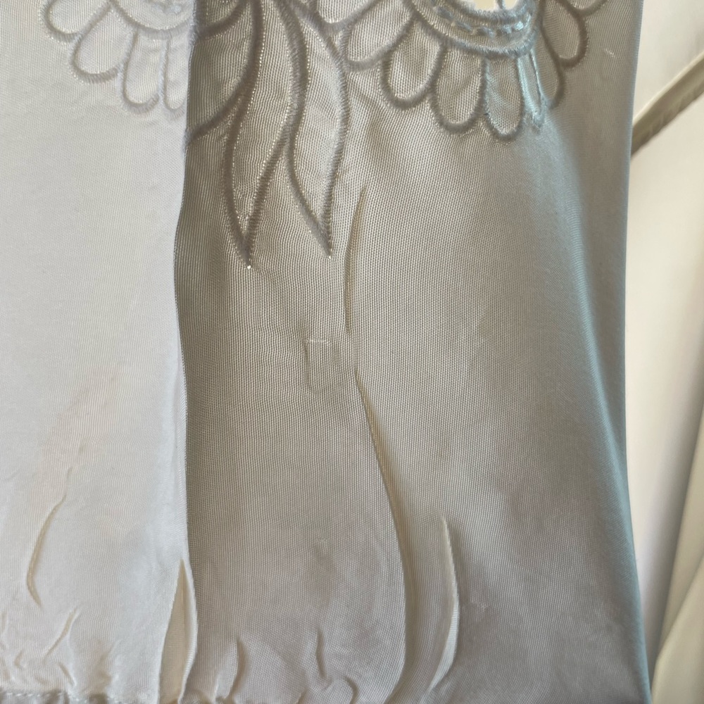 BCBGMaxAzria 100% silk Runway Boho Wedding Cream Floral Lace V-Neck dress M - Picture 11 of 15